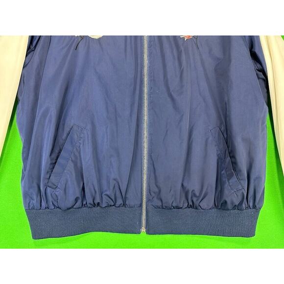 Torrid Embroidered Track Jacket Women's 0 Large Blue / White Floral - Picture 4 of 16